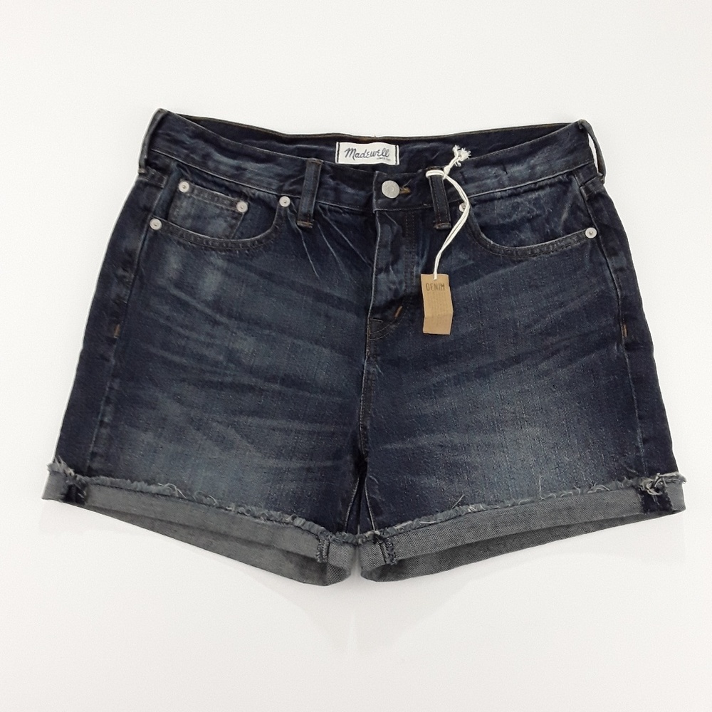 Madewell High Waisted Cuffed Jeans Short Size 28